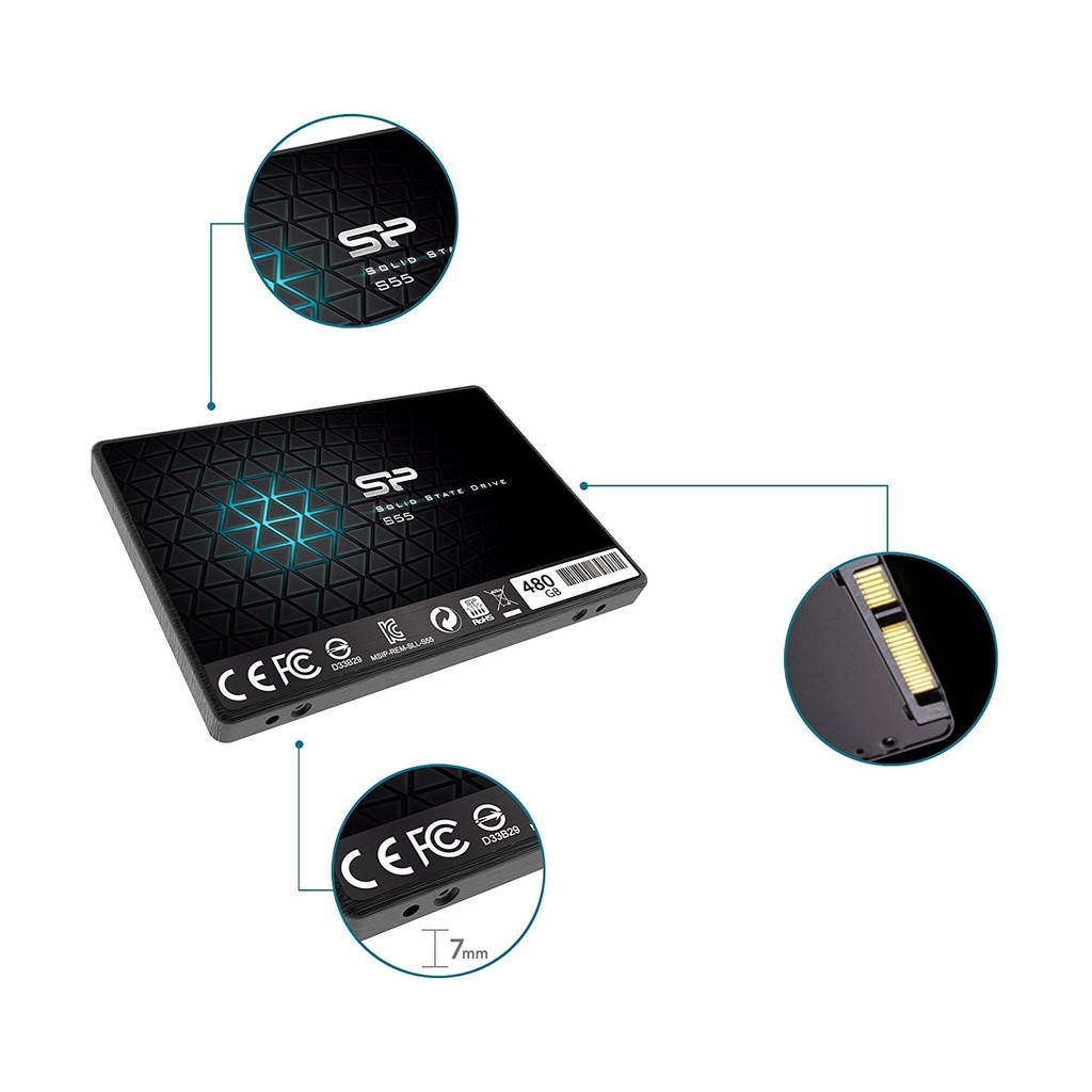 SP Slim S55 SSD 480GB 2.5" 7mm Sata3