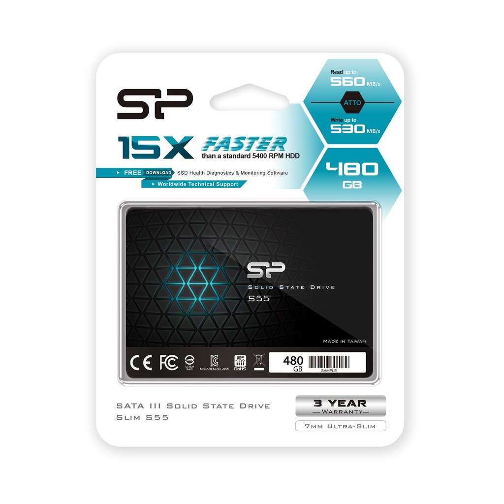 SP Slim S55 SSD 480GB 2.5" 7mm Sata3