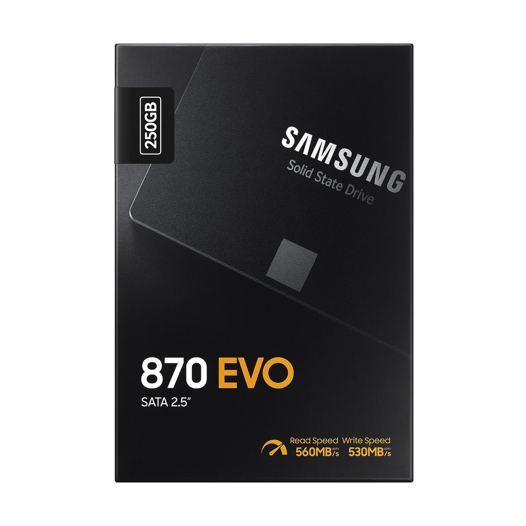 Samsung 870 EVO, 250 GB, 2.5", 560 MB/s, 6 Gbit/s