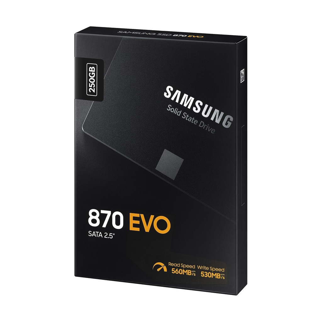 Samsung 870 EVO, 250 GB, 2.5", 560 MB/s, 6 Gbit/s