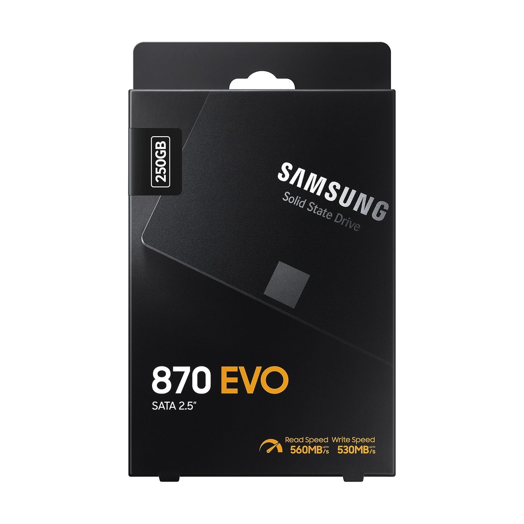 Samsung 870 EVO, 250 GB, 2.5", 560 MB/s, 6 Gbit/s