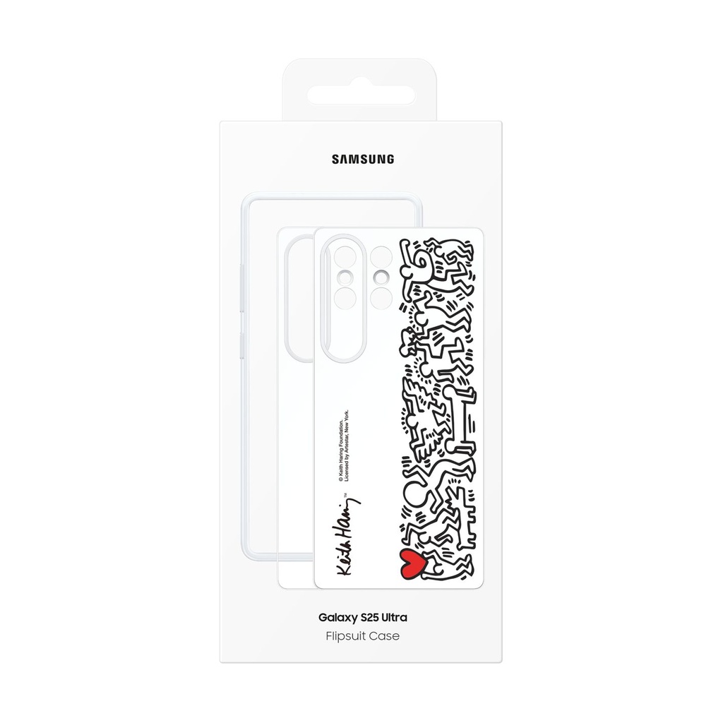 Samsung Flipsuit Case Keith Haring White, für Samsung Galaxy S25 Ultra, EF-MS938CWEGWW