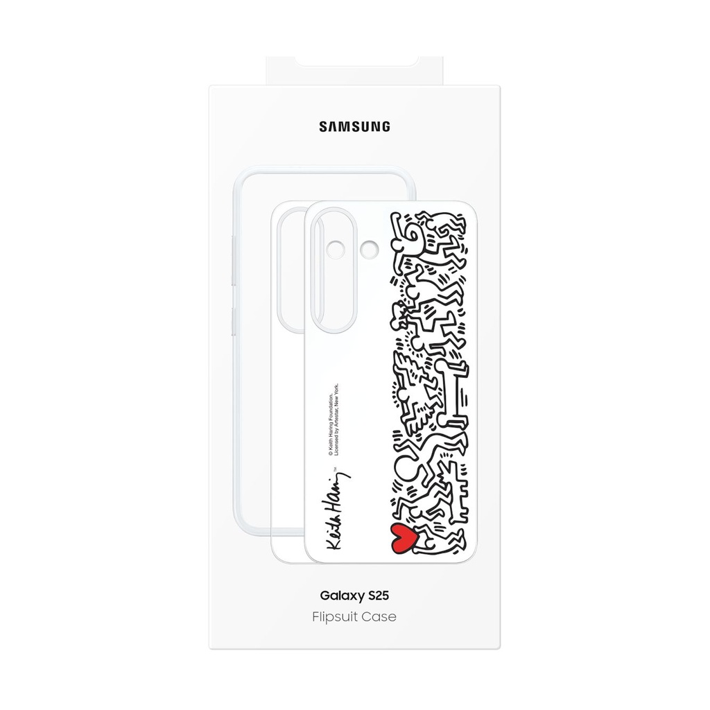 Samsung Flipsuit Case Keith Haring White, für Samsung Galaxy S25, EF-MS931CWEGWW