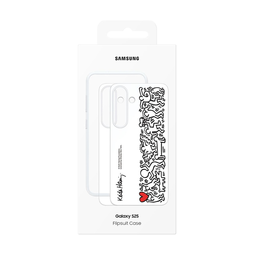 Samsung Flipsuit Case Keith Haring White, für Samsung Galaxy S25, EF-MS931CWEGWW