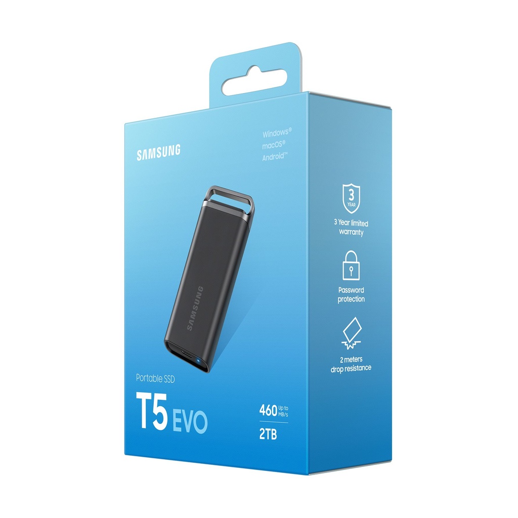 Samsung MU-PH2T0S, 2 TB, 3.2 Gen 1 (3.1 Gen 1), 460 MB/s, Negro