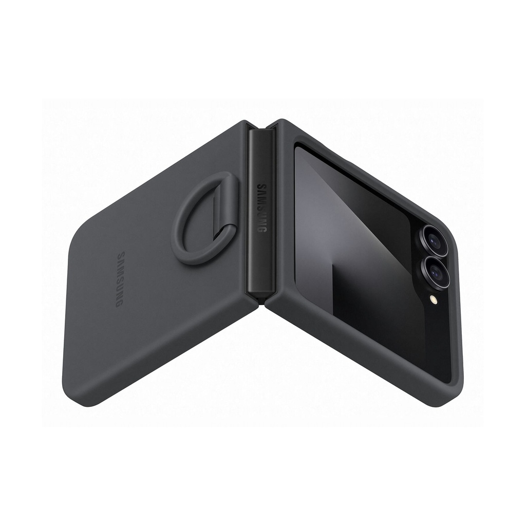 Samsung Silicone Case with Ring Black, für Samsung Galaxy Flip6 / Flip7 FE, EF-PF741TBEGWW