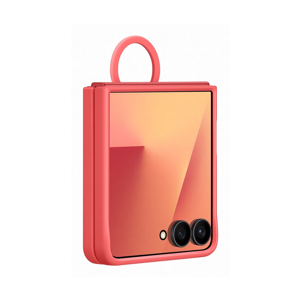 Samsung Silicone Case with Ring Red, für Samsung Galaxy Flip7, EF-PF766TREGWW