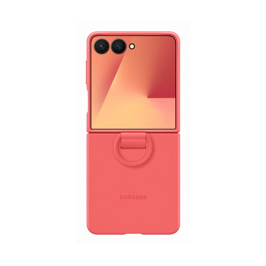 Samsung Silicone Case with Ring Red, für Samsung Galaxy Flip7, EF-PF766TREGWW