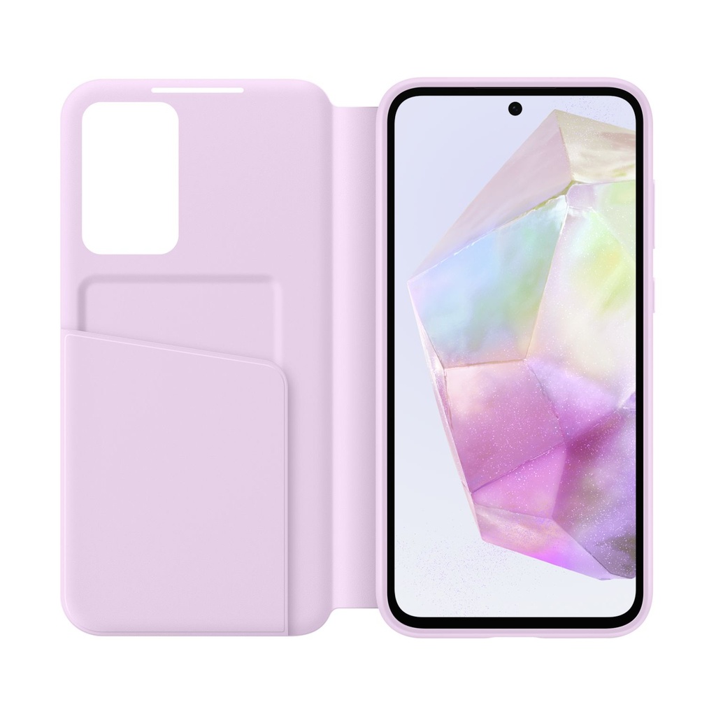 Samsung Smart View Wallet Cover Lavender, für Galaxy A35, EF-ZA356CVEGWW