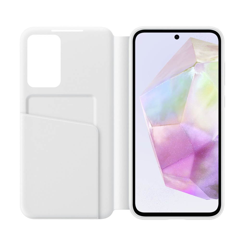Samsung Smart View Wallet Cover White, für Galaxy A35, EF-ZA356CWEGWW