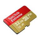 Sandisk Extreme Tarjeta Micro SDHC 32GB UHS-I U3 A1 Clase 10 100MB/s + Adaptador SD