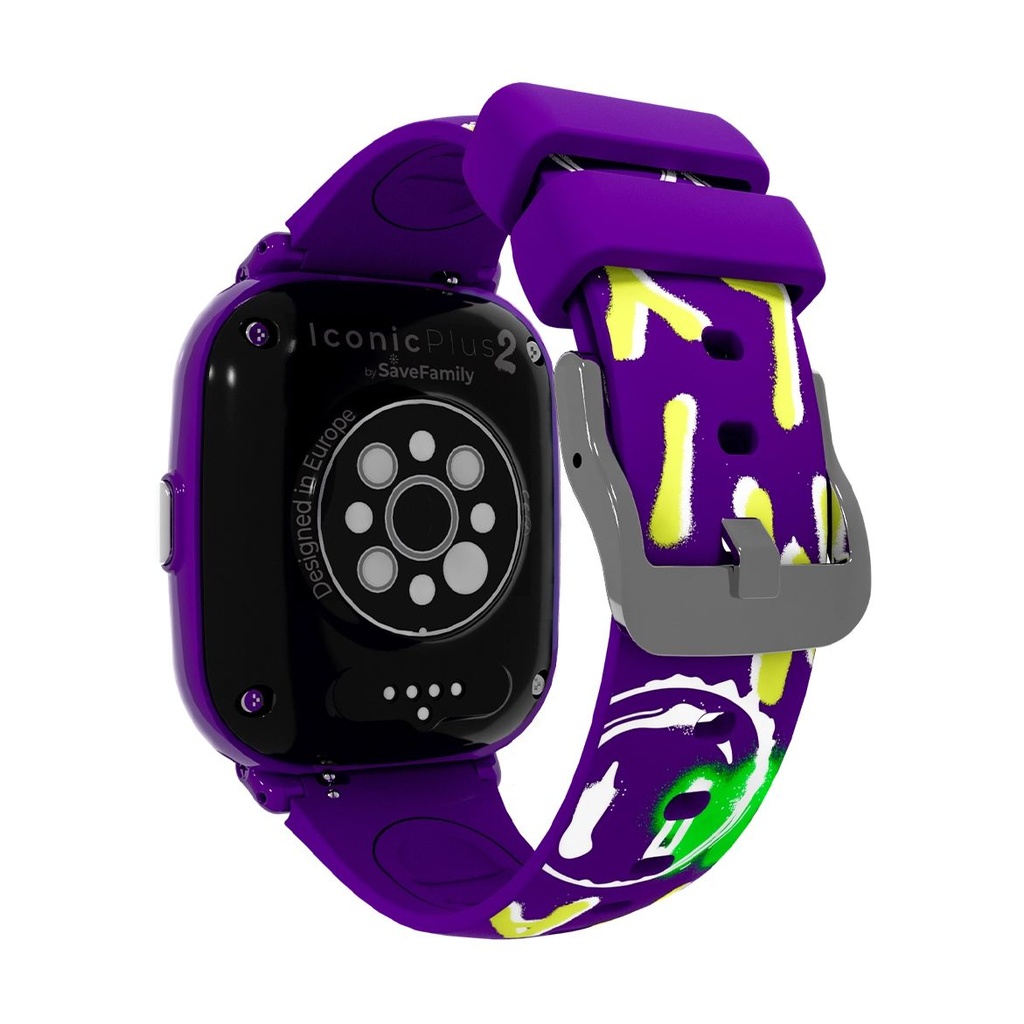 Savefamily Reloj Inteligente Smartwatch Infantil Iconic Plus 2 con GPS y Llamada - IP67 - Bateria 850mAh - IA - Color Graffiti