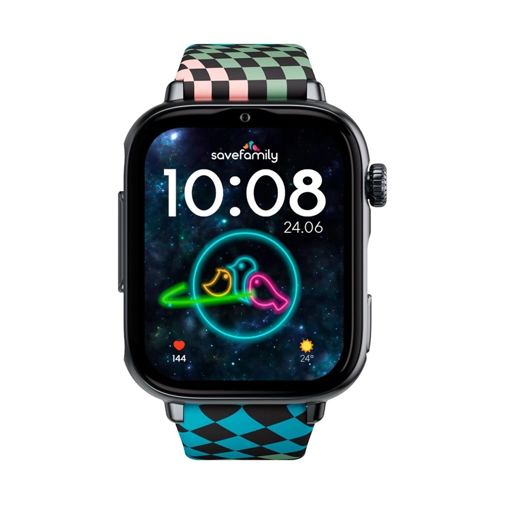Savefamily Reloj Inteligente Smartwatch Infantil SaveWatch Plus 2 - Pantalla Amoled - Carcasa Negra - Correa Silicona Loop