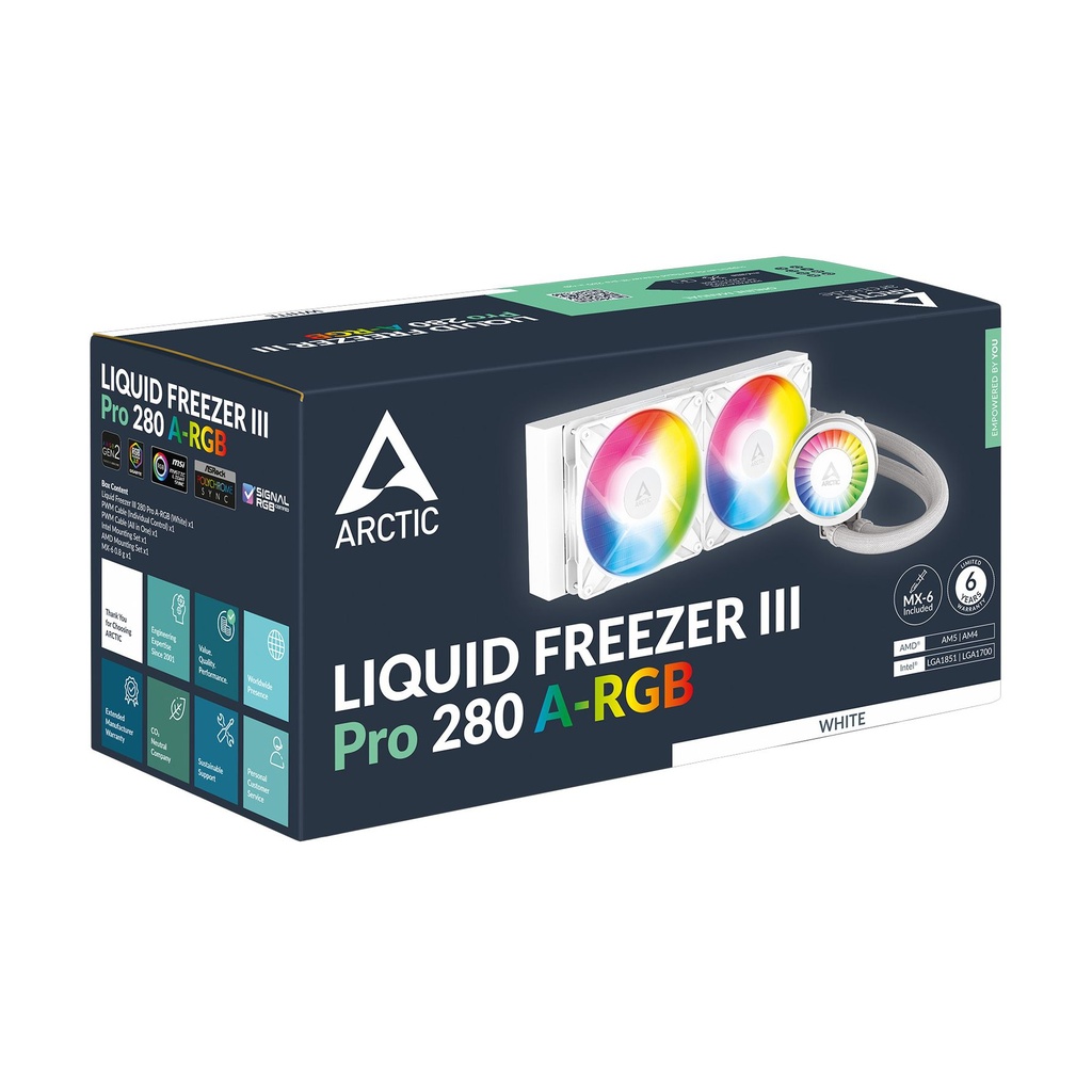 Sistema de Refrigeración Líquida Arctic Liquid Freezer III Pro 280 A-RGB/ Blanco