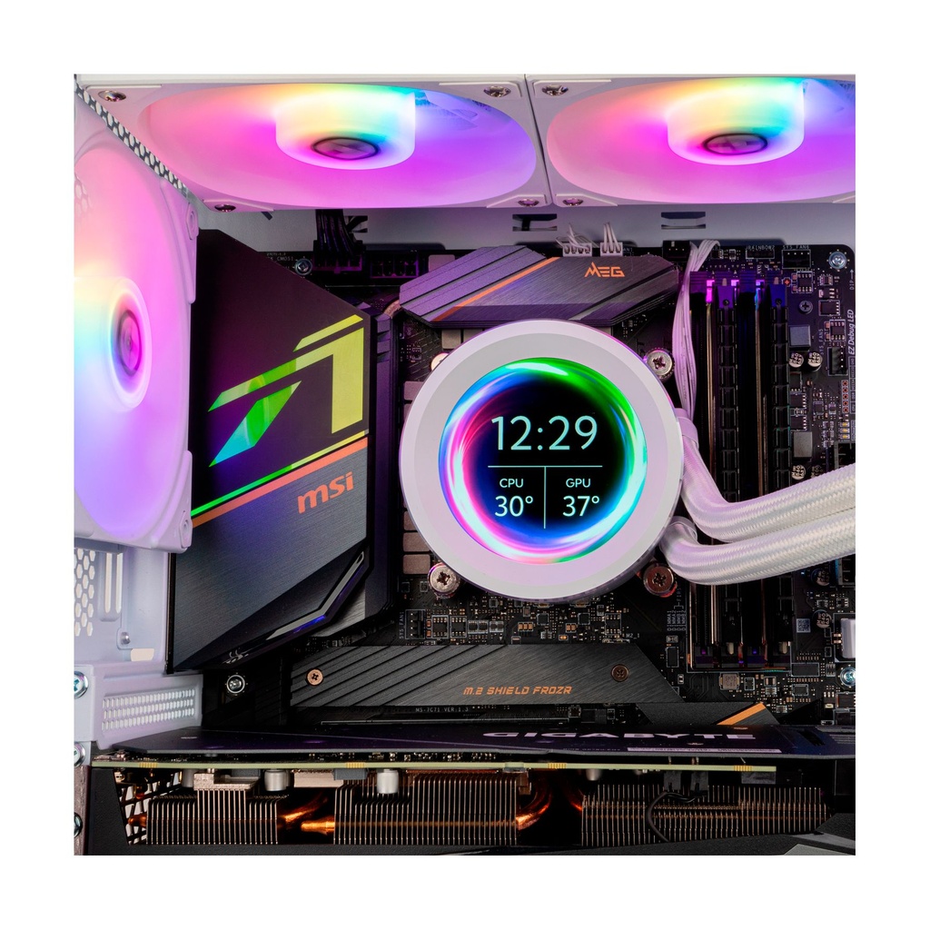 Sistema de Refrigeración Líquida Nox X-240 LCD/ Blanco