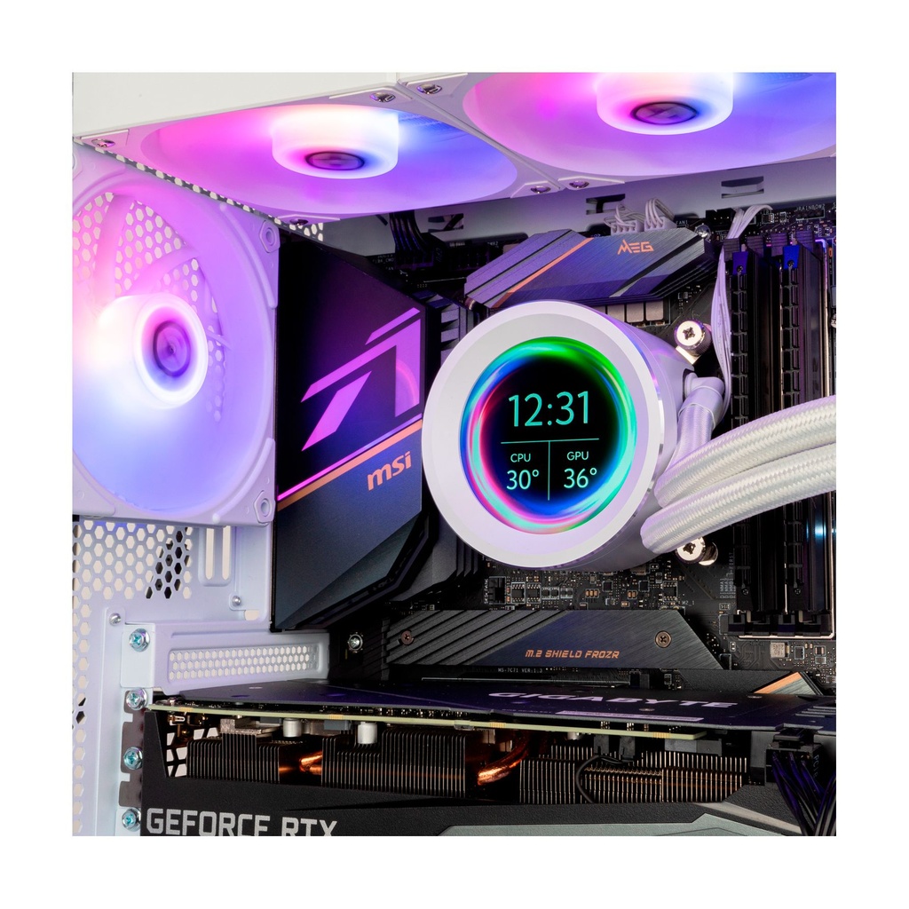 Sistema de Refrigeración Líquida Nox X-240 LCD/ Blanco