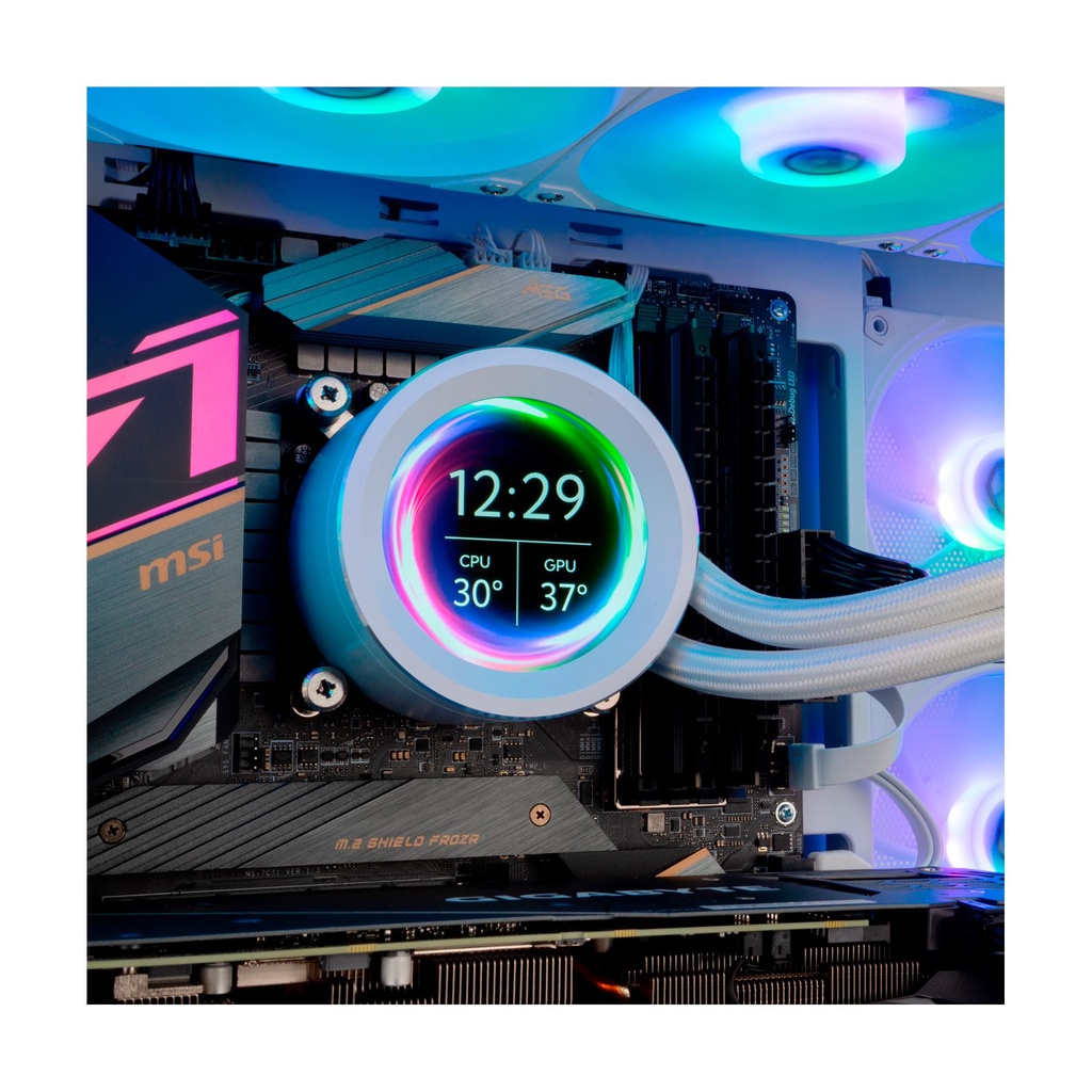 Sistema de Refrigeración Líquida Nox X-240 LCD/ Blanco