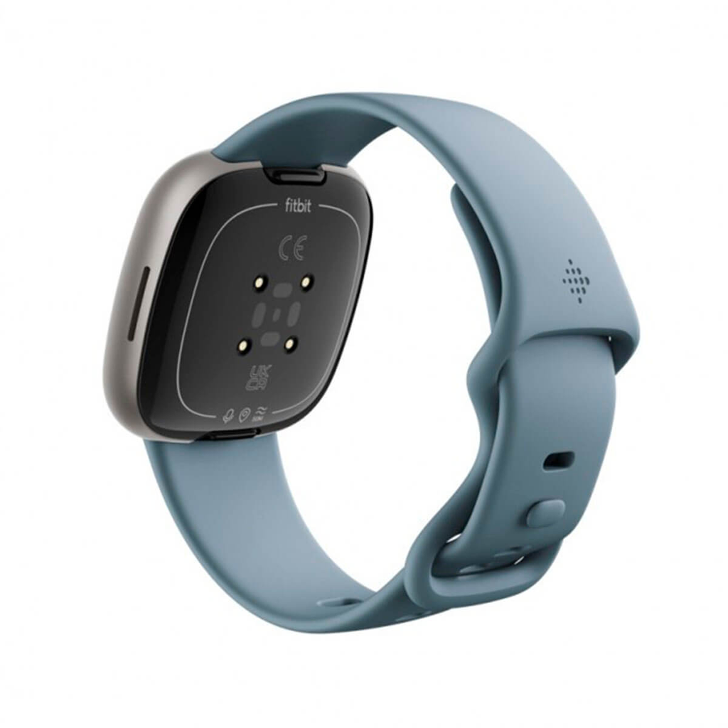 Fitbit Versa 4 Azul (Waterfall Blue) y Cuerpo de Aluminio Platino