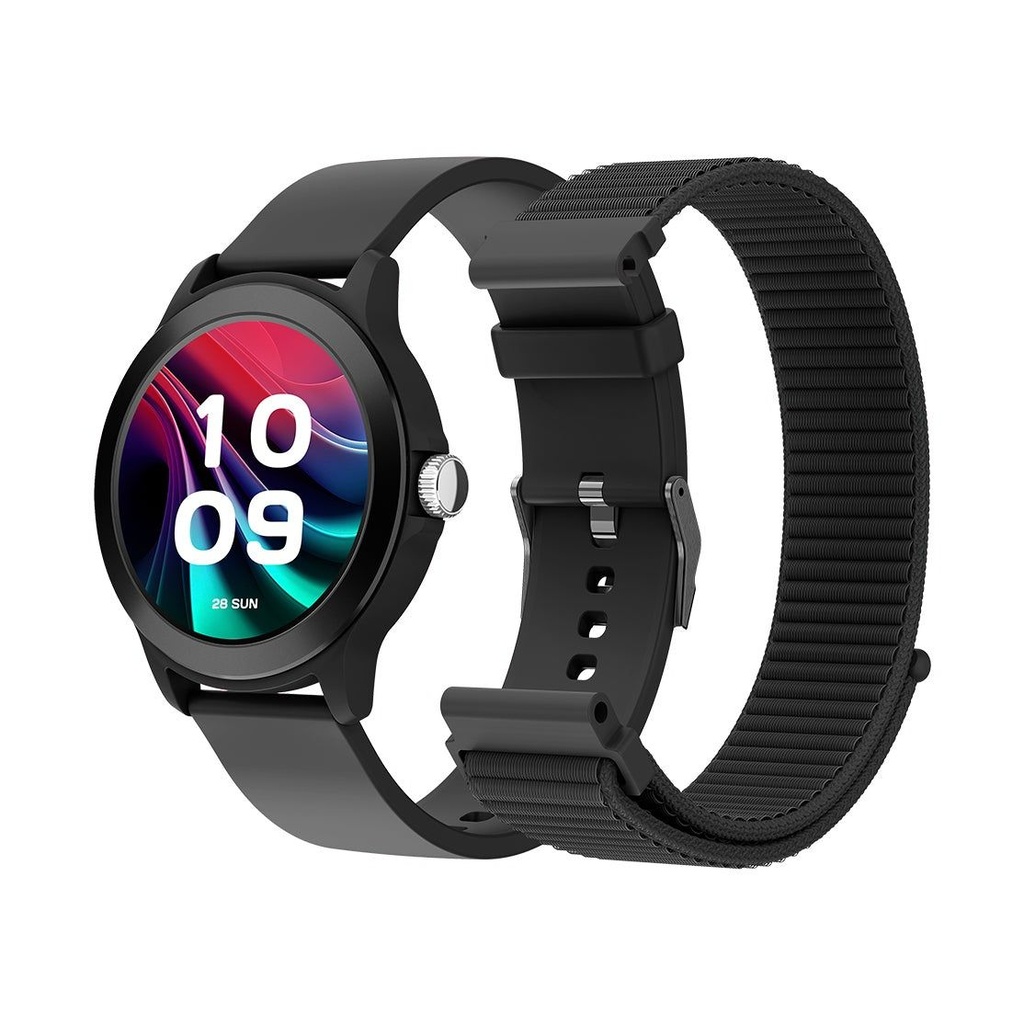Smartwatch SPC Smartee Duo Vivo 2 9655N/ Notificaciones/ Frecuencia Cardíaca/ Negro/ Incluye Correa Extra