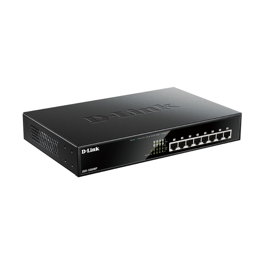Switch D-Link DGS-1008MP 8 Puertos/ RJ-45 10/100/1000 POE