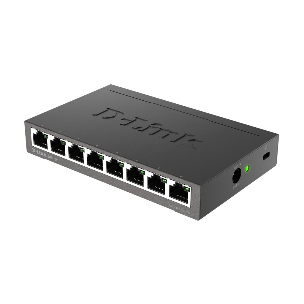 Switch D-Link DGS-108 8 Puertos/ RJ-45 10/100/1000