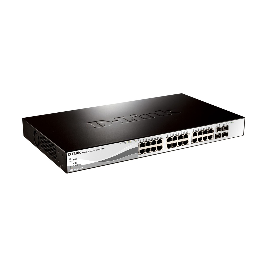 Switch D-Link DGS-1210-28P 28 Puertos RJ45/ 10/100/1000/ SFT/ PoE