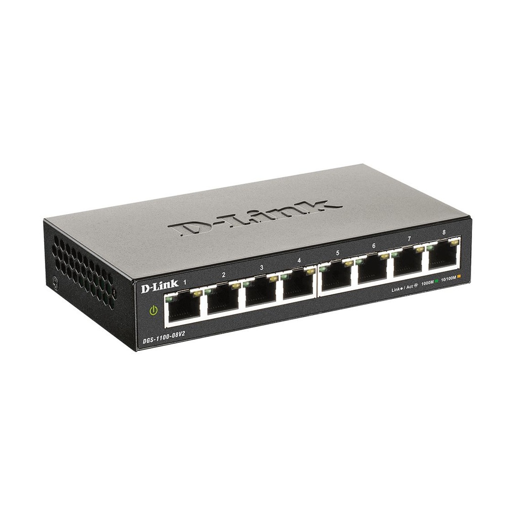 Switch Gestionable D-Link DGS-1100-08V2 8 Puertos/ RJ-45 10/100/1000