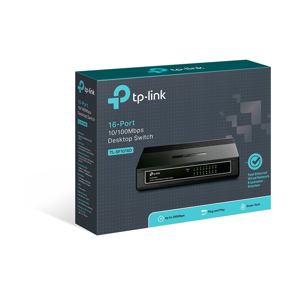 Switch TP-Link 16P 16 Puertos/ RJ-45 10/100