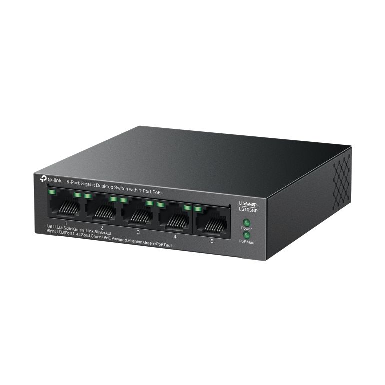 Switch TP-Link LS105GP 5 Puertos/ RJ-45 10/100/1000 PoE+