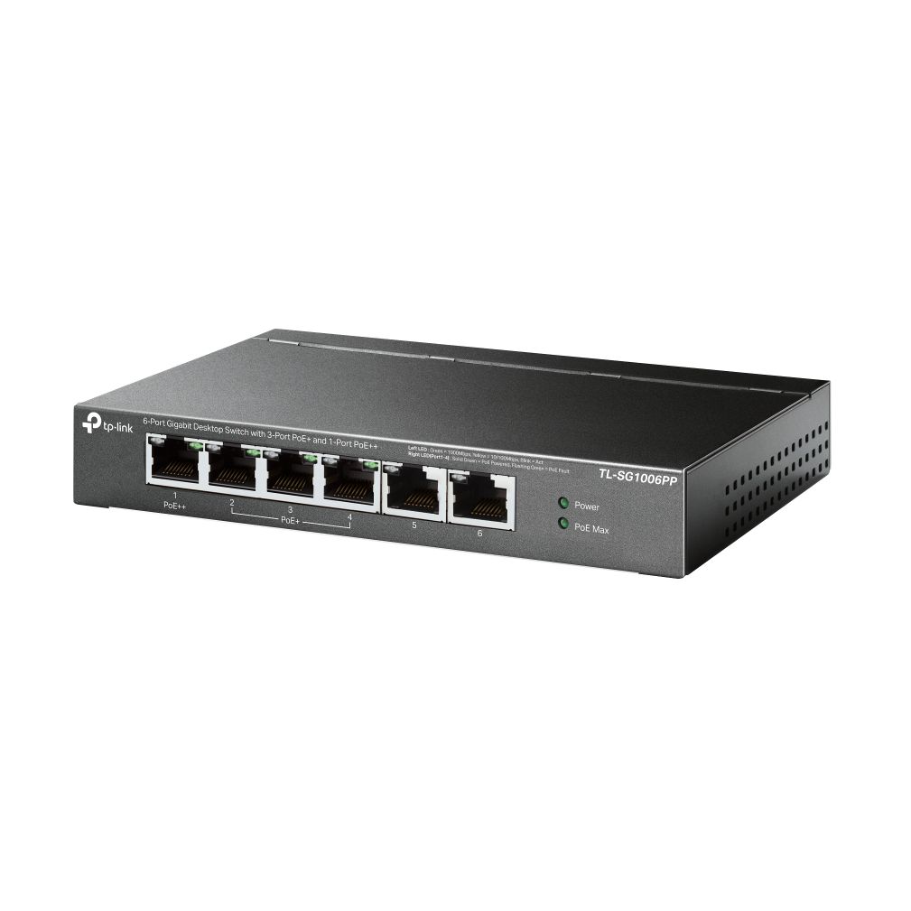 Switch TP-Link TL-SG1006PP 6 Puertos/ RJ-45 10/100/1000/ PoE++