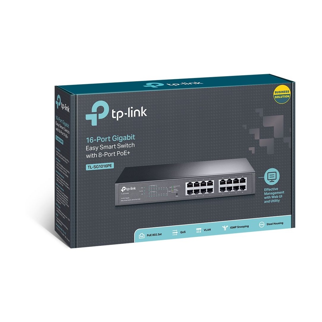 Switch TP-Link TL-SG1016PE/ 16 Puertos/ RJ45 10/100/1000/ PoE+