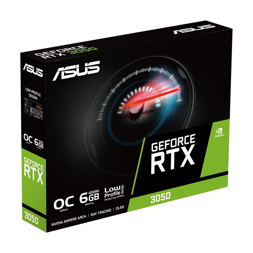 Tarjeta Gráfica Asus GeForce RTX 3050 LP BRK OC Edition/ 6GB GDDR6/ Compatible con Perfil Bajo