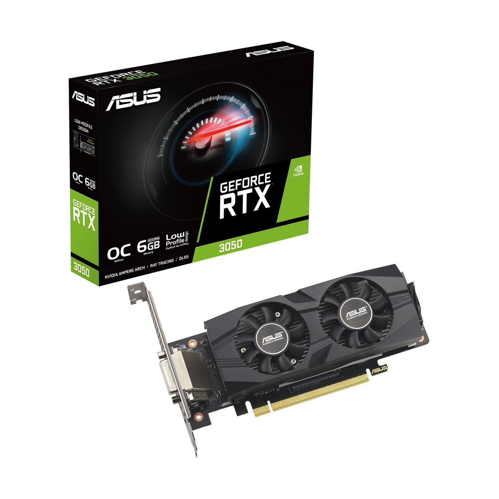 Tarjeta Gráfica Asus GeForce RTX 3050 LP BRK OC Edition/ 6GB GDDR6/ Compatible con Perfil Bajo