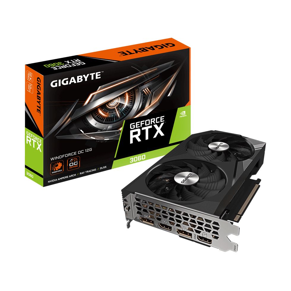 Gigabyte GeForce RTX 3060 WindForce OC Rev 2/ 12GB GDDR6/ LHR Graphics Card