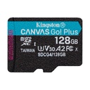 Tarjeta de Memoria Kingston CANVAS Go! Plus 128GB microSD XC con Adaptador/ Clase 10/ 200MBs