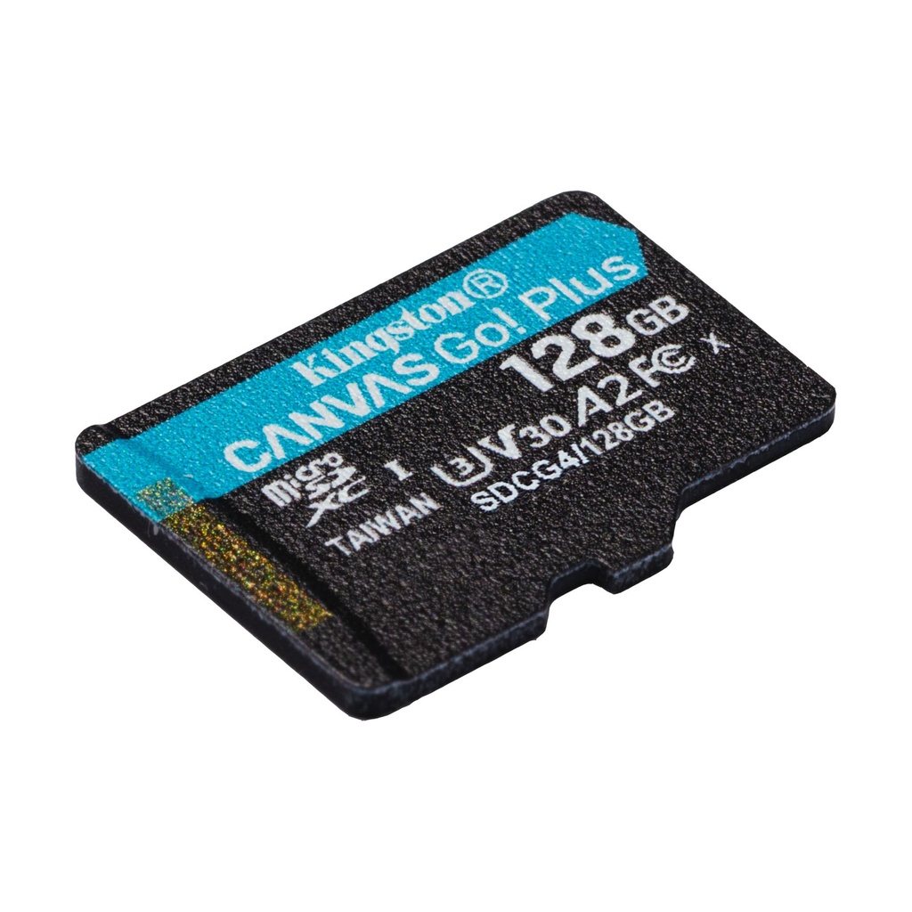 Tarjeta de Memoria Kingston CANVAS Go! Plus 128GB microSD XC con Adaptador/ Clase 10/ 200MBs