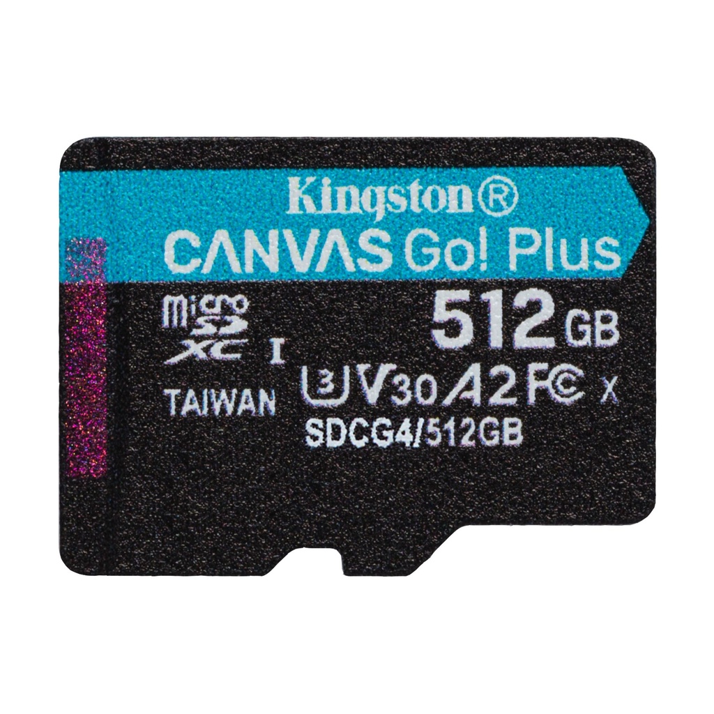 Tarjeta de Memoria Kingston CANVAS Go! Plus 512GB microSD XC con Adaptador/ Clase 10/ 200MBs