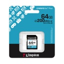 Tarjeta de Memoria Kingston CANVAS Go! Plus 64GB SD XC/ Clase 10/ 200MBs