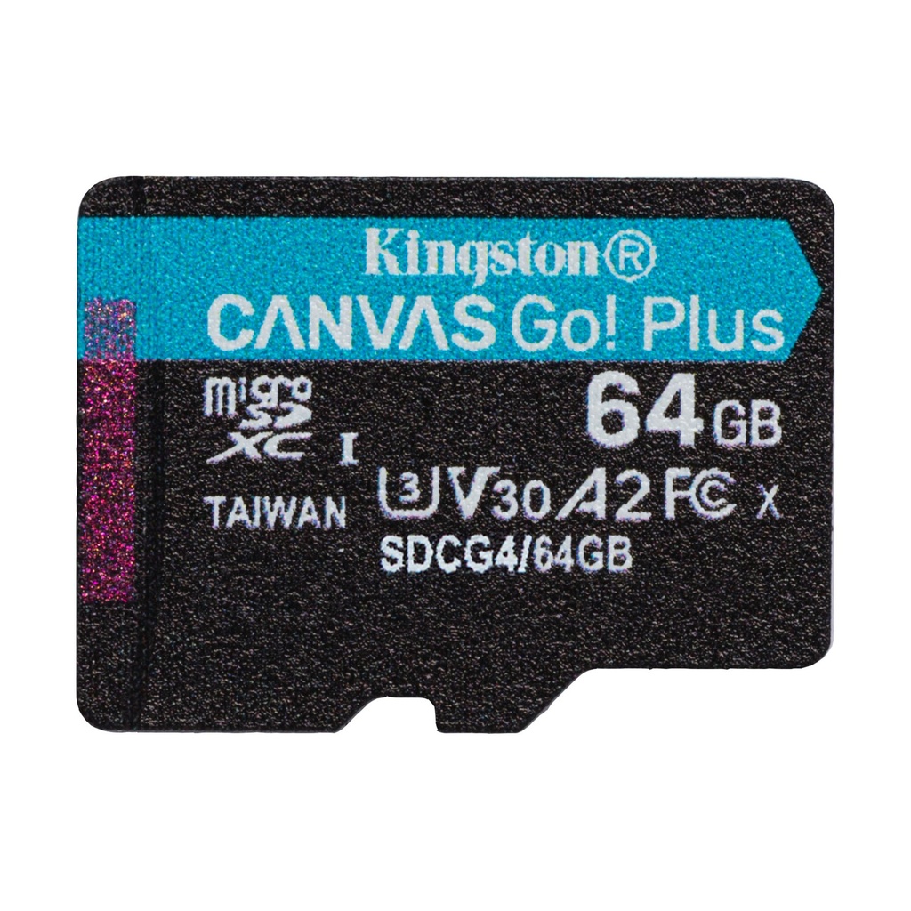 Tarjeta de Memoria Kingston CANVAS Go! Plus 64GB microSD XC con Adaptador/ Clase 10/ 200MBs