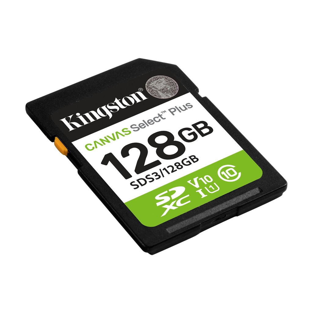 Tarjeta de Memoria Kingston CANVAS Select Plus 128GB SD XC/ Clase 10/ 150MBs