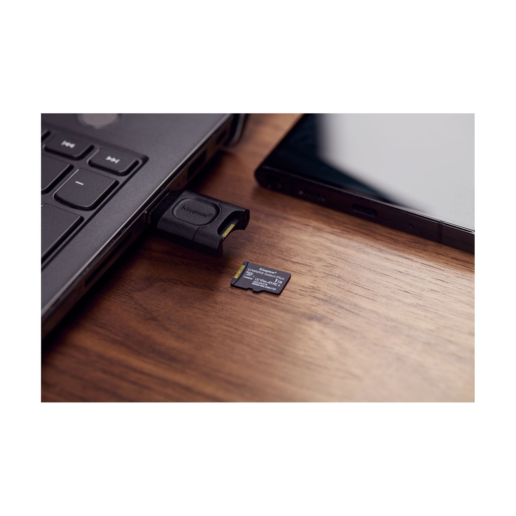 Tarjeta de Memoria Kingston CANVAS Select Plus 1TB microSD XC con Adaptador/ Clase 10/ 150MBs