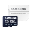 Tarjeta de Memoria Samsung Pro Ultimate 128GB microSD XC con Adaptador/ Clase 10/ 200MBs