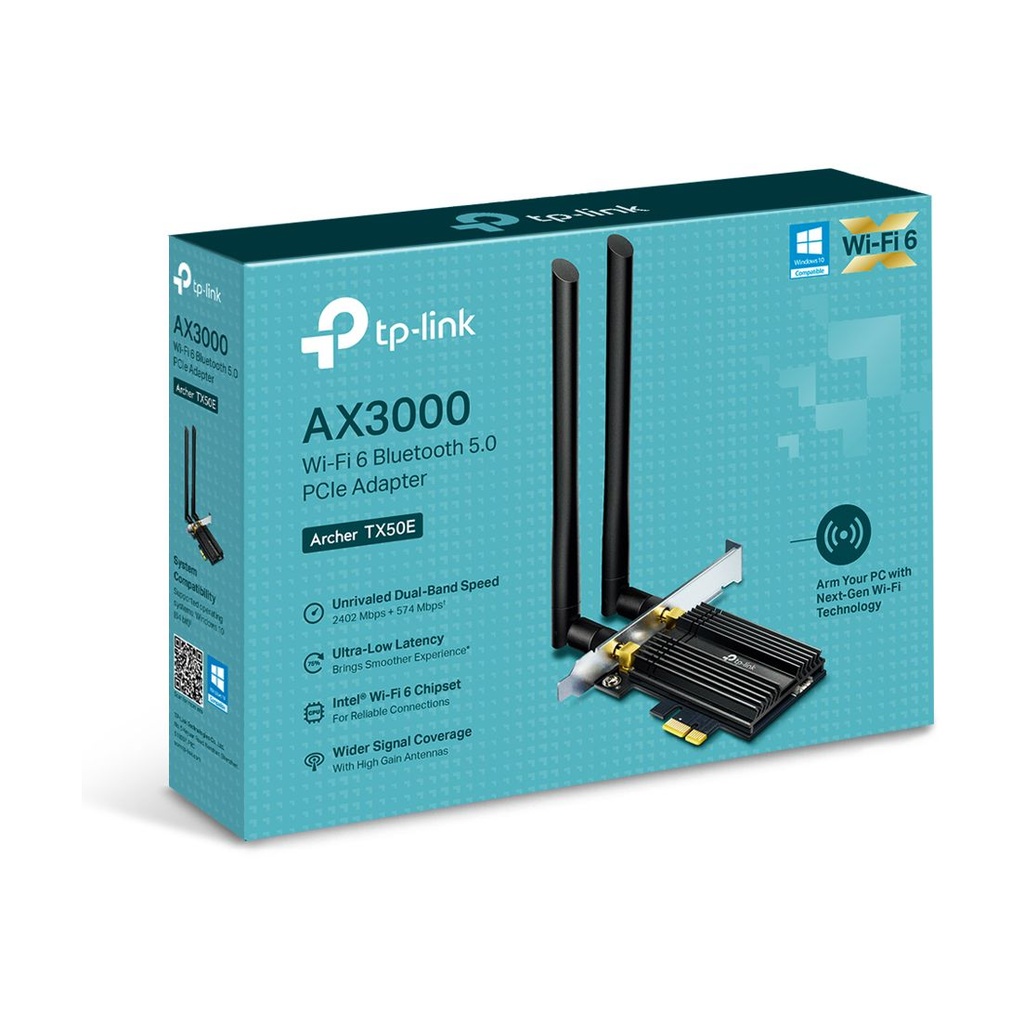 Tarjeta de Red Inalámbrica-PCI Express TP-Link Archer TX50E/ 3000Mbps/ 2.4/5GHz