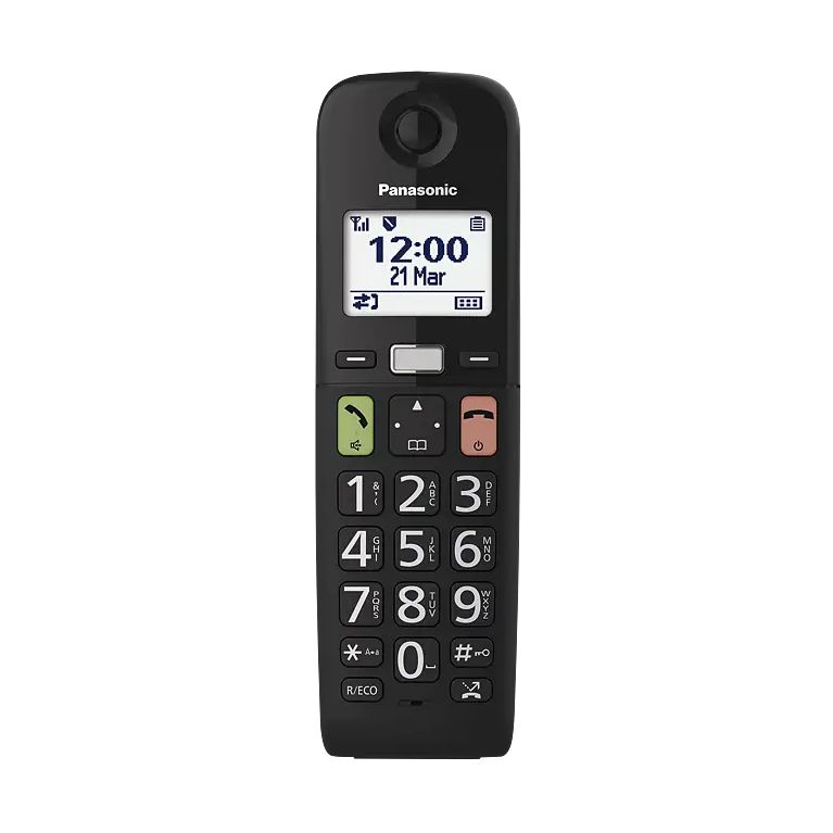 Teléfono Inalámbrico Panasonic KX-TGU112EXB/ Pack DUO/ Negro