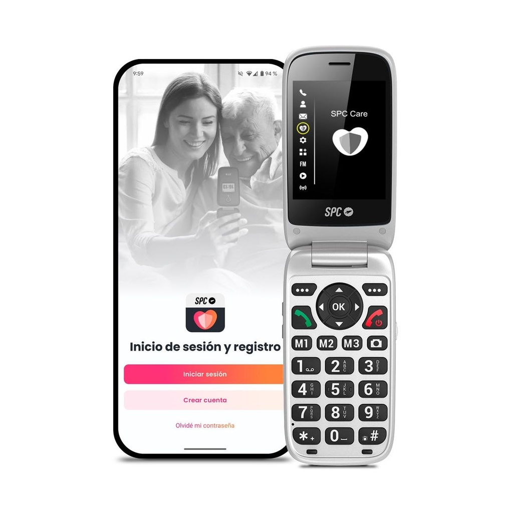 Teléfono Móvil SPC Polaris para Personas Mayores/ 4G/ Negro