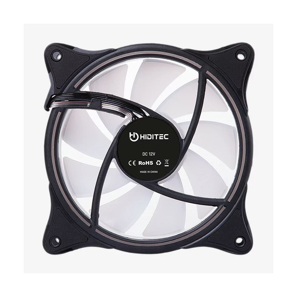 Ventilador Hiditec N18 ARGB/ 12cm/ Negro
