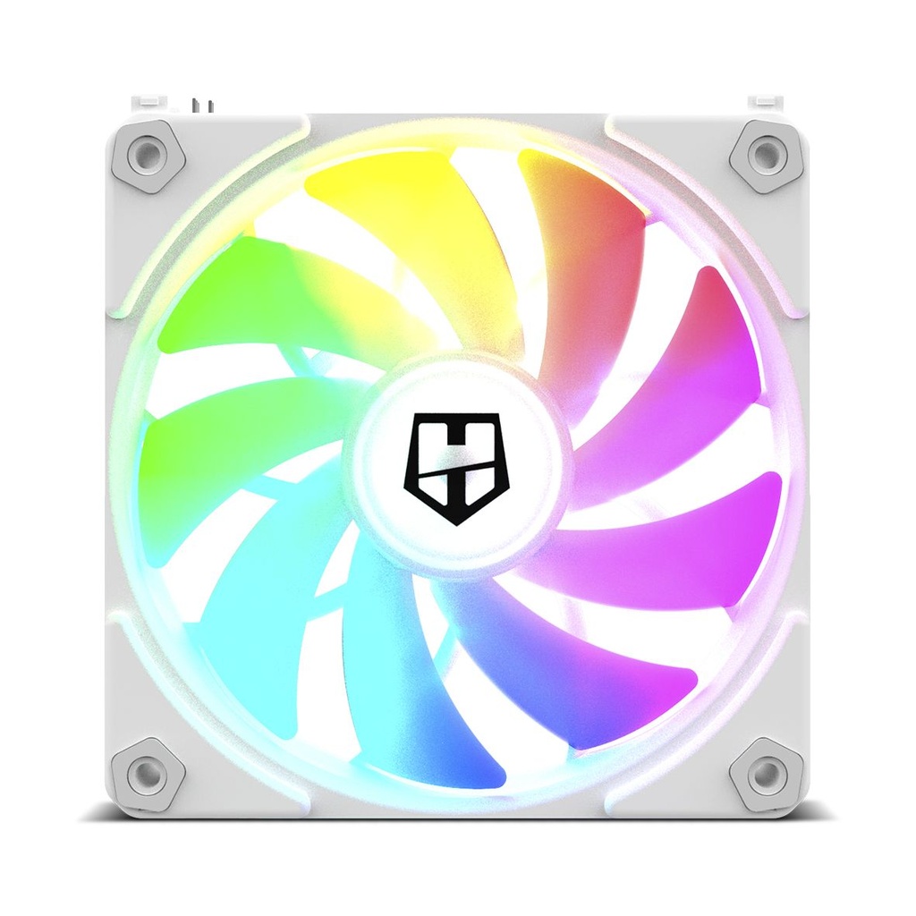 Ventilador Nox Easy Link/ ARGB/ 12cm/ Blanco
