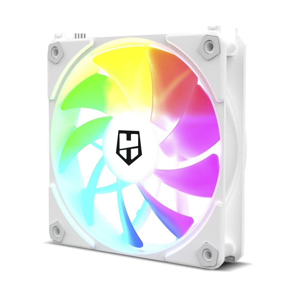 Ventilador Nox Easy Link/ ARGB/ 12cm/ Blanco
