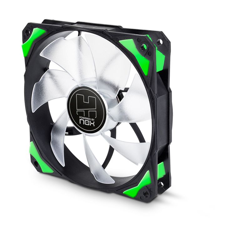 Ventilador Nox H-Fan Green/ 12cm/ Verde