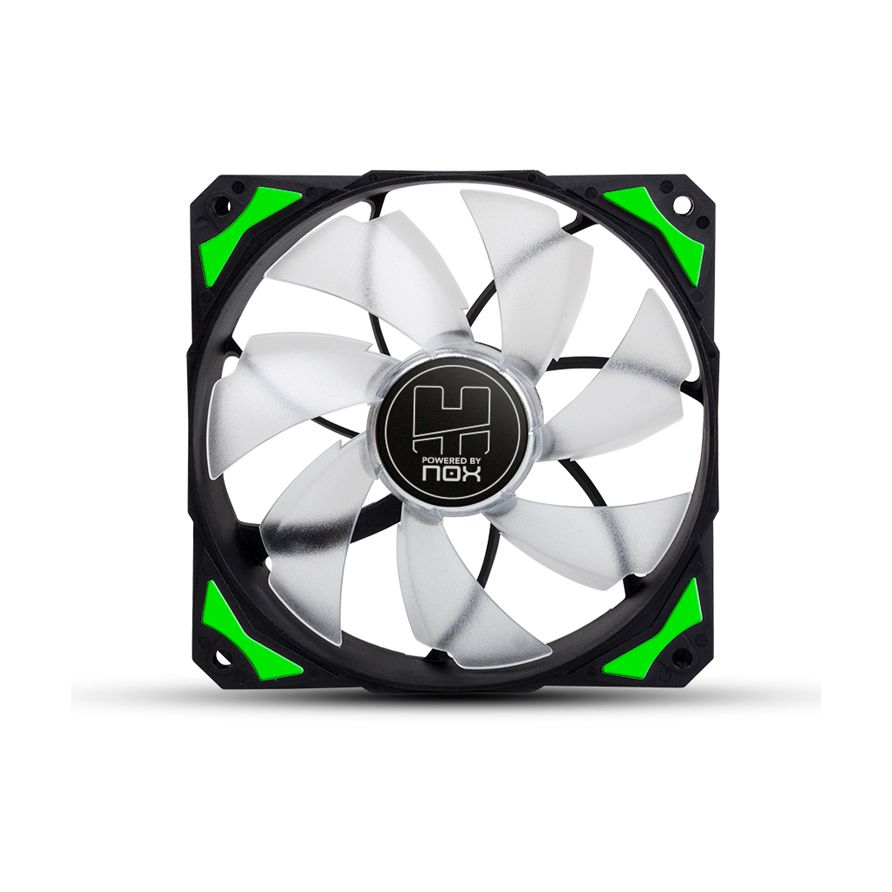 Ventilador Nox H-Fan Green/ 12cm/ Verde